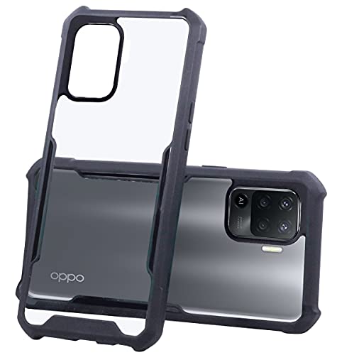 Image of Jkobi Hard PC Crystal Bumper Shockproof Back Cover Case for Reno5 F | Reno 5F with Camera Protection (Matte Black)