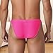 Mens Metal Side Button Swim Trunks Lift Triangle Swimsuit Fashion Bathing Suits for Beach and Pool Hot Pink