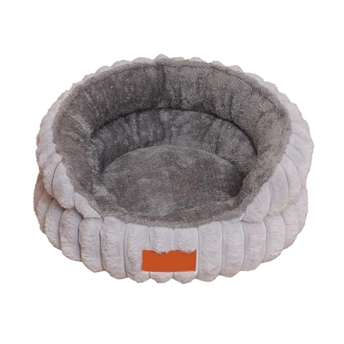 Pommyyn Round Cat Bed,滑り止め付きドーナツ型ドッグベッド | ネスト型滑り止めソフト洗えるマット 旅行 車 子犬 ソファ ホーム,快適な休憩