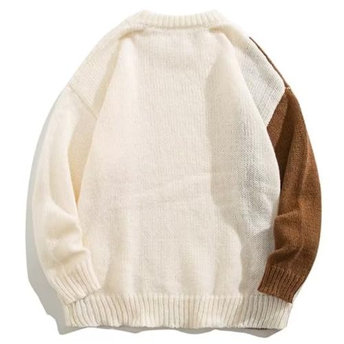 Men's Pullover Sweater Winter Ribbed Knitted Color Block Comfort Stylish Twists Cropped Sweater Long Sleeve Sweaters4