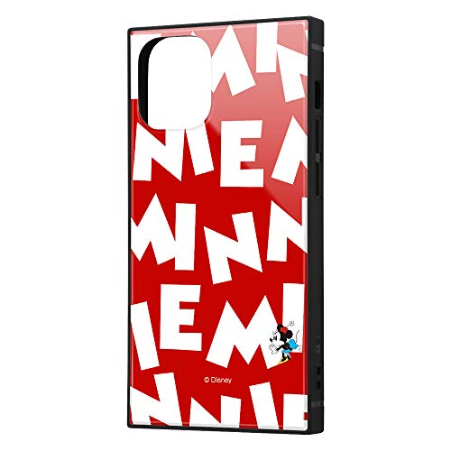 イングレム iPhone 12 mini ディズニー キャラクター 耐衝撃 ハイブリッド ケース カバー KAKU ストラップ ホール 付き スクエア 軽量 ミニーマウス/I AM IQ-DP26K3TB/MN006