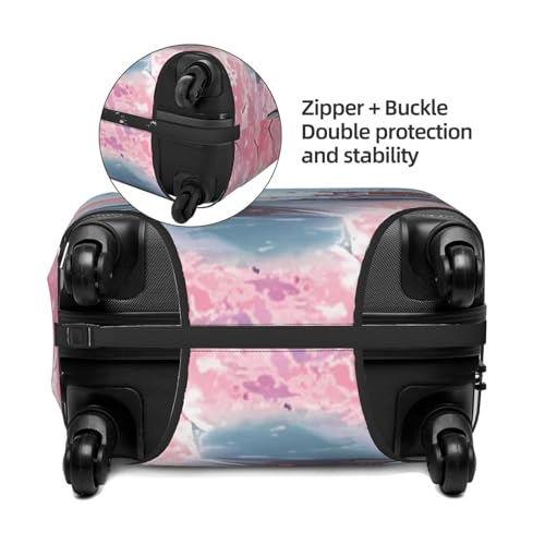 Watercolor Landscape Cherry Blossom Travel Luggage Cover Elastic Anti-scratch Suitcase Cover Protector Spandex Stretch Luggage Baggage Covers Fits 22-24 Inch Luggage,M4