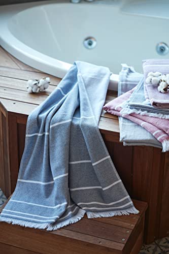 Arus Bath, Beach, Pool And Gym Peshtemal Fouta Towel With Terry Cotton Loops On One Side, Burgundy, 28X55 #TOP3