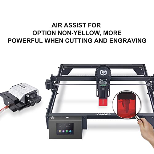 Image of Longer Laser Engraver Air Assist kit for RAY5 10W /20W, Large Airflow, Adjustable Airflow of 10-30L /min, for CNC Cutting and Laser Engraving, Remove Smoke and Dust Protect Laser Lens Low Noise