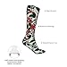 BoomDragon Girls Woman's Fashion Christmas Winter Mistletoe Holly Art Long High Dress Socks for Gym, Basketball, Trekking, Non Slide Winter Warm Socks