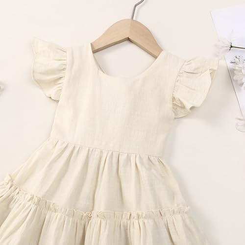 Toddler Girls Dress Ruffle Backless Sleeveless Kids Casual Party Dresses Summer Beach Sundress3