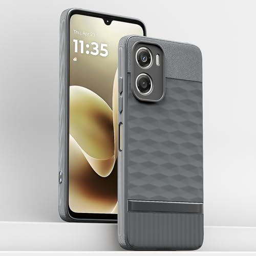 Image of Outlouders Back Cover for Motorola Moto G06 Power | Full Camera Protection | TPU Soft Flexible Shockproof Bumper Case (Grey)