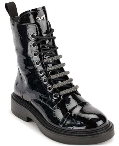DKNY Women's Maylaya Lace Up Combat Boot