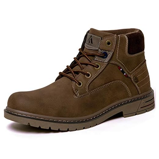 Men's Women's Mid Hiking Boots Outdoor Slip Resistant Waterproof Casual Leather Lightweight Ankle Work Boot Shoes Brown