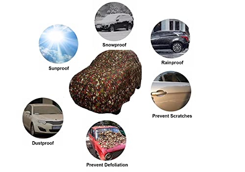 Image of Auto Hub Car Cover Compatible with City Old with Weather Proof, Triple Stitched, City Car Cover Jungle Look
