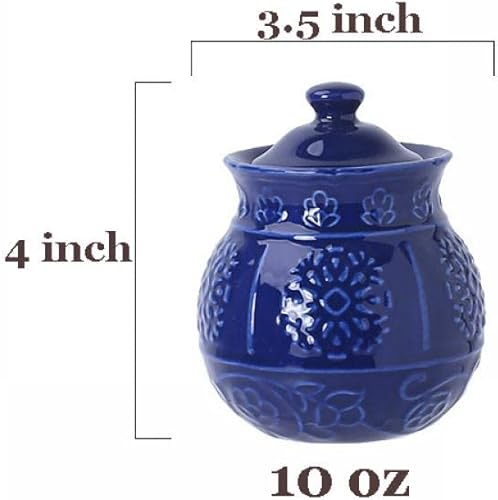 Miniatura 5 de Elegante juego de azúcar y crema de cerámica con diseño de flores, con tapa, cuchara y crema, juego de servir de café, regalo de boda, 7.5 onzas