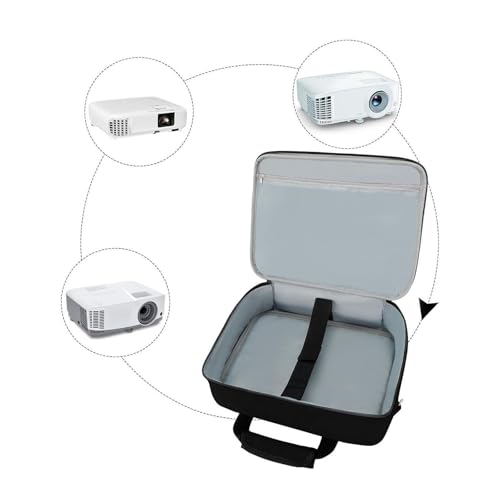 Funda multiusos para proyector con acolchado grueso absorbente de impactos para almacenamiento doméstico, profesional y de viaje, y cuidado de dispositivos digitales miniatura 6