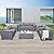 Lviden 5 Piece Wicker Patio Furniture Sets Outdoor Conversation Set, PE Rattan Sectional Sofa Couch with Storage Table and Non-Slip Grey Cushions, Furniture Covers Included