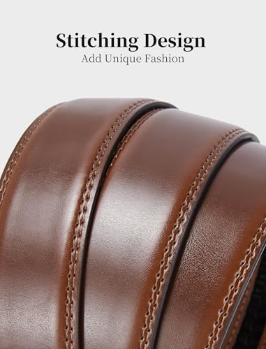 Ratchet Belts for Men - Genuine Leather 1 3/8'' Adjustable Dress Jeans (28" to 34" Waist)4