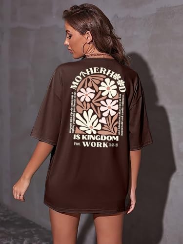 Christian Mom Shirt for Women Mother is Kingdom Work Graphic Shirt Retro Christian Mama Gift Shirt4