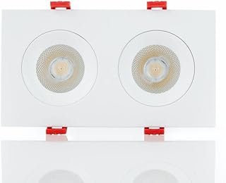 Eurofase 45381-010 Midway - 24W 1 LED 3.5 Inch Rectangular Double Regressed Gimbal in Contemporary Style-3.25 Inches Tall and 3.25 Inches Wide, Finish Color: White
