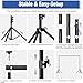 Heavy-Duty Backdrop Stand 10x8.5 ft, Upgrade Telescopic Adjustable Photography Backdrop Stand for Parties, Stage Decoration Stand with Clamps, Sandbags, Carring Bag