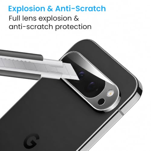 Image of FIRST MART Camera Lens Protector for Google Pixel 9 Pro | 9H Tempered Glass, HD Clear, Scratch Resistant, Anti-Fingerprint, Case-Friendly | Crystal Clear, Pack of 1