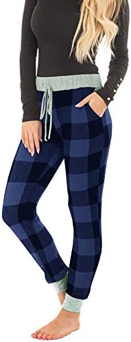 Tutorutor Womens Buffalo Plaid Jogger 