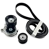 Autoxbtc 89378 Drive Belt Tensioner Kit Compatible with Toyota Land Cruiser/Sequoia/Tundra V8 4.6L/5.7L, for Lexus GX460/LX570, Belt Tensioner and Idler Pulley Serpentine Belt Kit#39185 36370 8PK2415