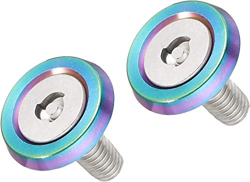 カーメイト 車用 ナンバープレート セキュリティボルト フラット2 ネオクローム LS423