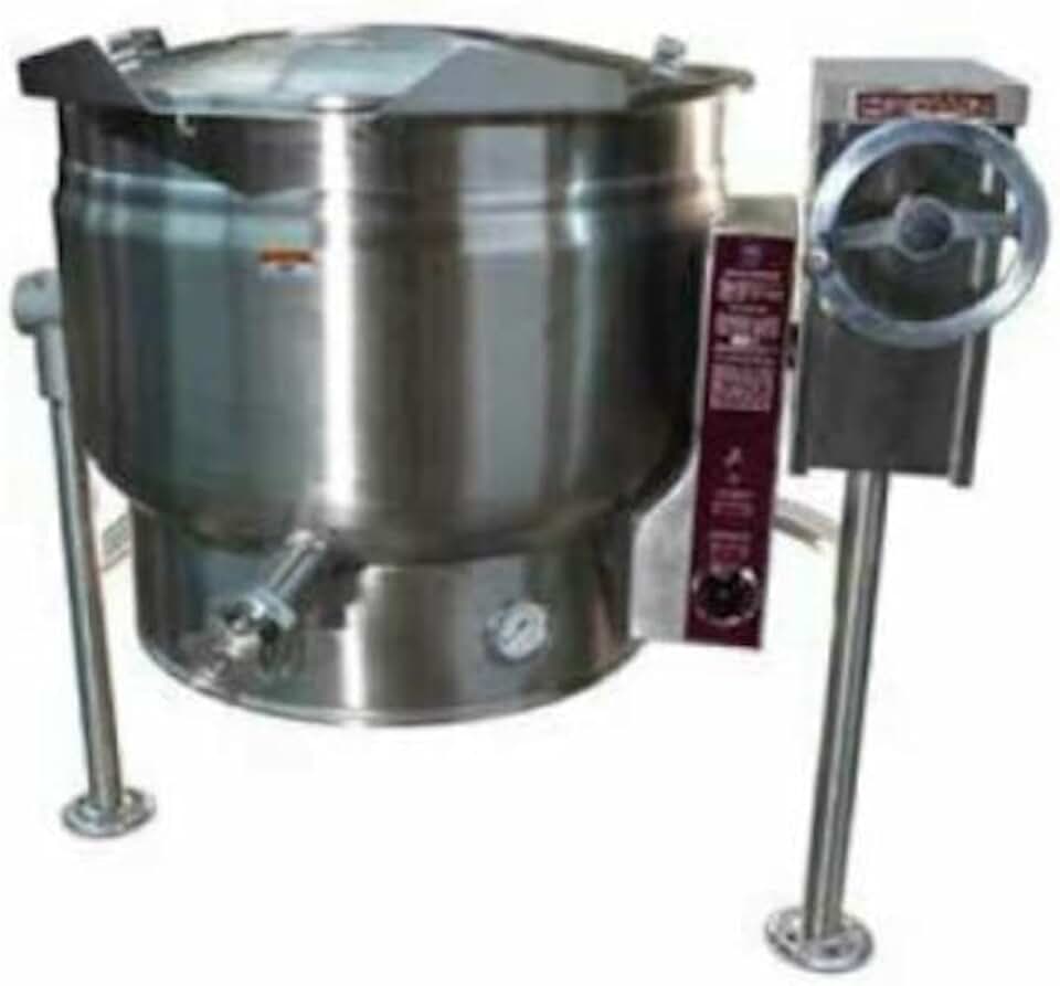 Crown ELT-20F Electric Tilting Kettle with 20 Gallon Capacity, Full Jacket & Thermostatic Controls