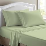 ONIROS Home Juego Sabanas 90x190 / 200 de Lujo Incluye 2 Fundas Almohadas 75x50, Verde)