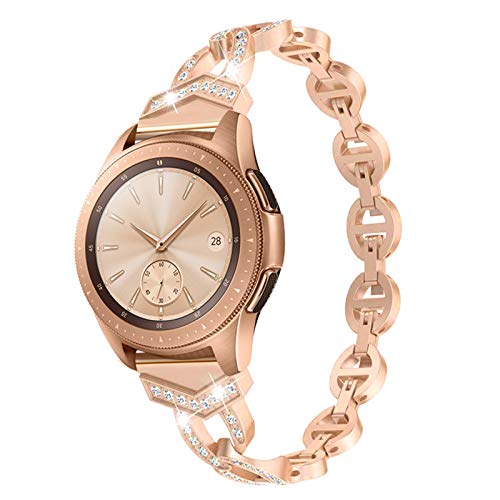 Galaxy Watch 46 mmバンド、GhrKwiew Blingウォーターダイヤ交換バンド調整可能フラッシュブレス、適用samsung Galaxy Watch 46 mm/Galaxy Watch 3 45 mm/Gear S3 Frontier (L3)