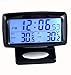 AIHOUSE Digital LCD Reloj De Coche Termómetro Dashboard Clock, Auto Termómetro Interior Y Exterior Decoración del Tablero De Instrumentos