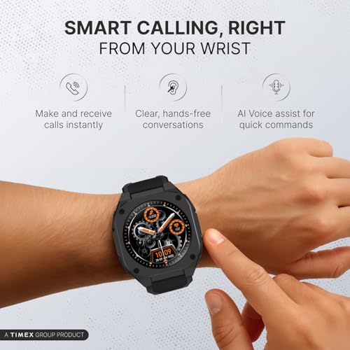 Image of TIMEX Smart Halo 1.32 inch(3.3cm) AMOLED Display with BT Calling Smartwatch for Unisex - TWTXW1100T