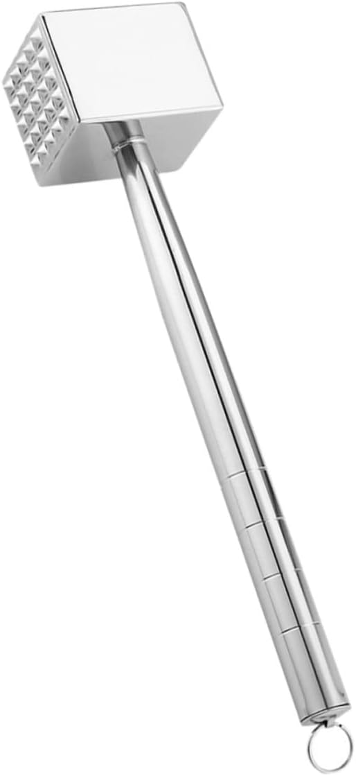 Alipis Stainless Steel Meat Hammer Beef Tenderizer Meat Mallet for Steak Pork Easy to Clean and Store