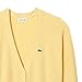 Lacoste Women's V-Neck Wool Blend Cardigan, Sesame Yellow, 4