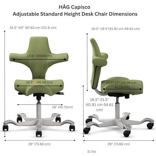 Image of HAG Capisco Standard Chair-Silver Frame-Upholstered Bright Green