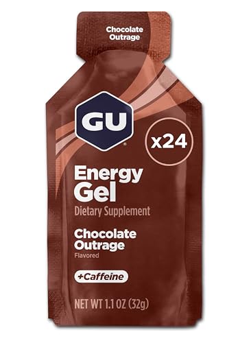 GU Energy Gel Chocolate Outrage Schokolade, Dunkelbraun, 24 stück