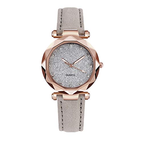 Mify Montre à quartz analogique étanche en cuir pour femme Cover