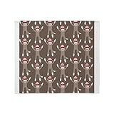 CafePress Grey Sock Monkey Print Throw Blanket Super Soft Fleece Plush Throw Blanket, 60'x50'