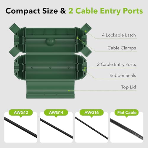 BN-LINK 1 Pack Outdoor Extension Cord Safety Cover, Green - Image 3