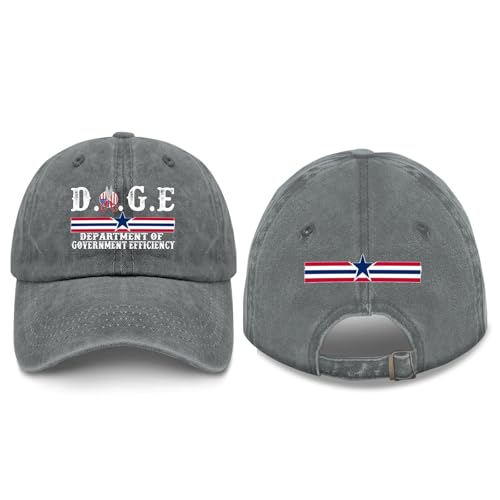 D.O.G.E. DOGES Department of Government Efficiencys Womens Ball Cap Fashion Hat for Men'sDry Caps Sun Visor Hat Light Grey