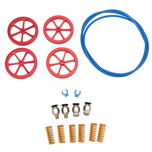 Baxnore PTFE �`���[�u�t���v���~�A�� 3D �v�����^ �A�b�v�O���[�h �L�b�g Ender 3 Pro V2 Ender 5 Plus CR10 �V���[�Y�p���x�����O �i�b�g �X�v�����O�ƃt�B�b�e�B���O �������ꂽ����i�� �A���~�j�E������ �X�e