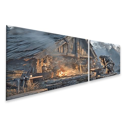 Tableau sur toile forgeron puissant pour amateurs d'artisanat