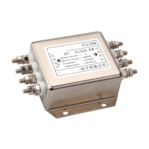 Filtro trifásico potente 15A 25A AN-25D12EB de cuatro hilos para maquinaria industrial