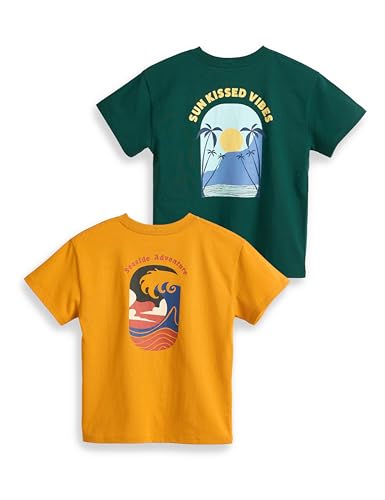 Image of Amazon Brand - Symbol Boys 100% Cotton Oversized Graphic Printed Half Sleeves T-Shirt | Age 6-14 Years