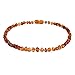 WDam Collier de Dentition Ambre de la Baltique Bracelet pour bébé, Cognac, Bracelet 16cm