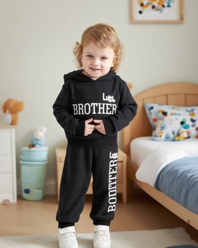 Baby Boy Clothes Newborn Boy Outfits Infant Letter Print Long Sleeve Romper Hoodies Pants Fall Winter Outfits3
