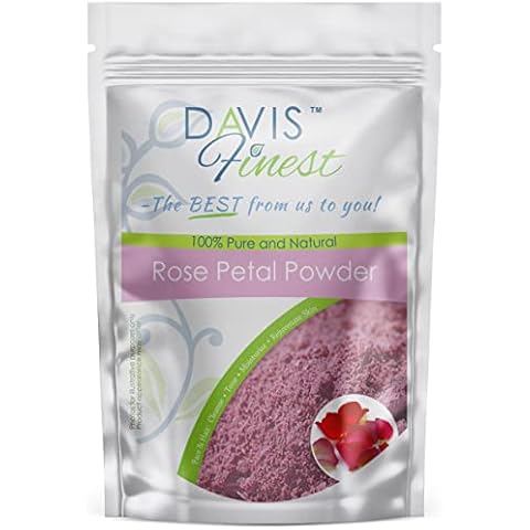 Davis Finest 100% Pure & Natural Rose Petals Powder for Hair & Face, Skin Brightening, Hydrating, Pore Minimizing, Exfoliating, Oil Control Face Mask for Beauty Facial 100g Cover