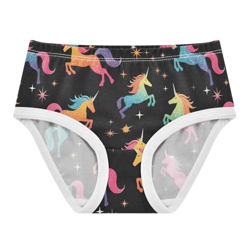 Wusikd Unicorns Girls' Underwear Cotton Colorful Girls Briefs Soft Toddler Underwear 2T