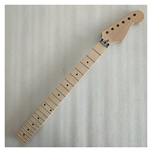 EXENXA Electric Guitar Neck Part Maple 22 Fret Maple Fingerboard Locking Nut 25.5 Inch Unfinished Guitar Neck