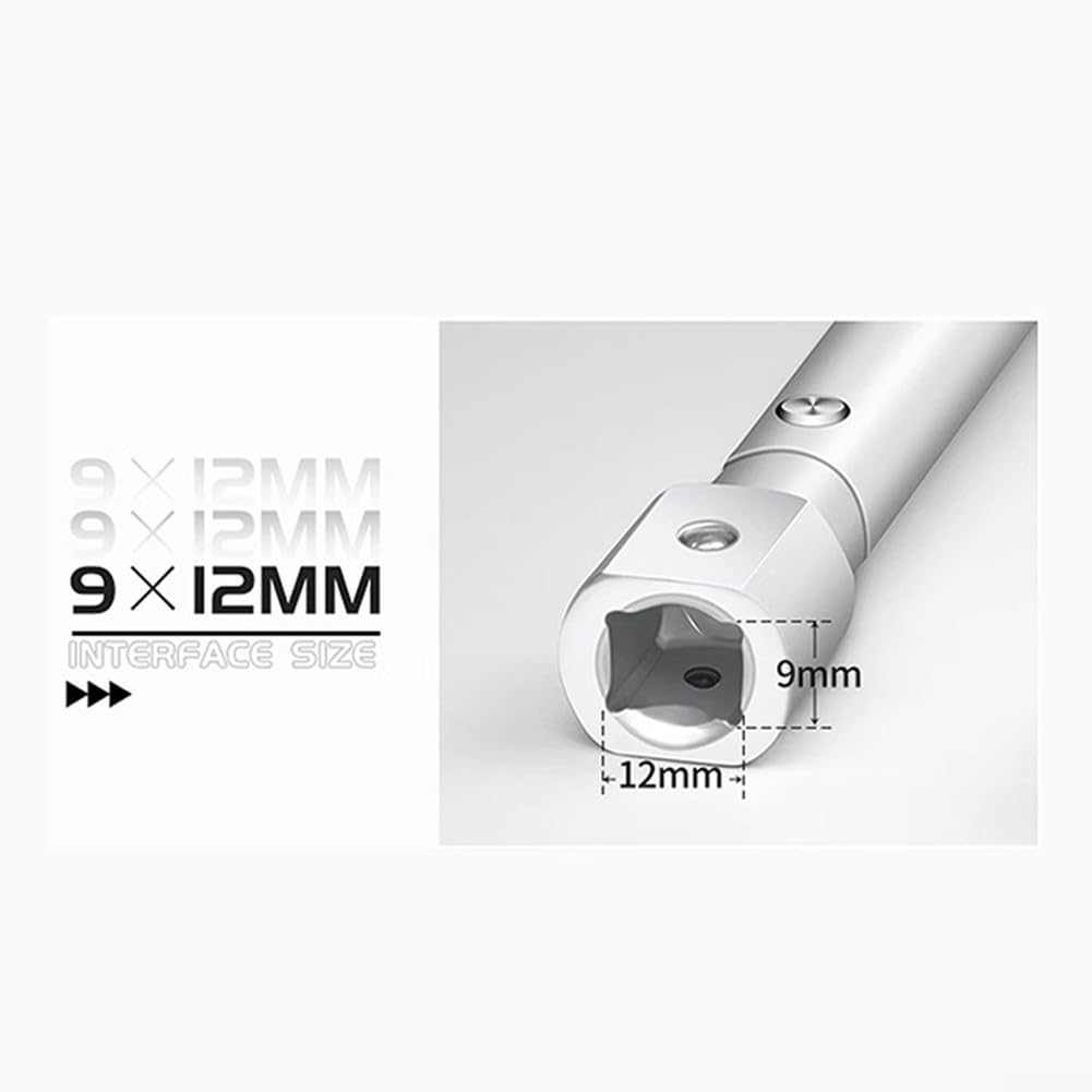Lecreatekit Llave dinamométrica digital de 6,8 a 135 Nm, herramienta de clic ajustable con LED para coche, bicicleta, motocicleta, tuerca de llanta de rueda
