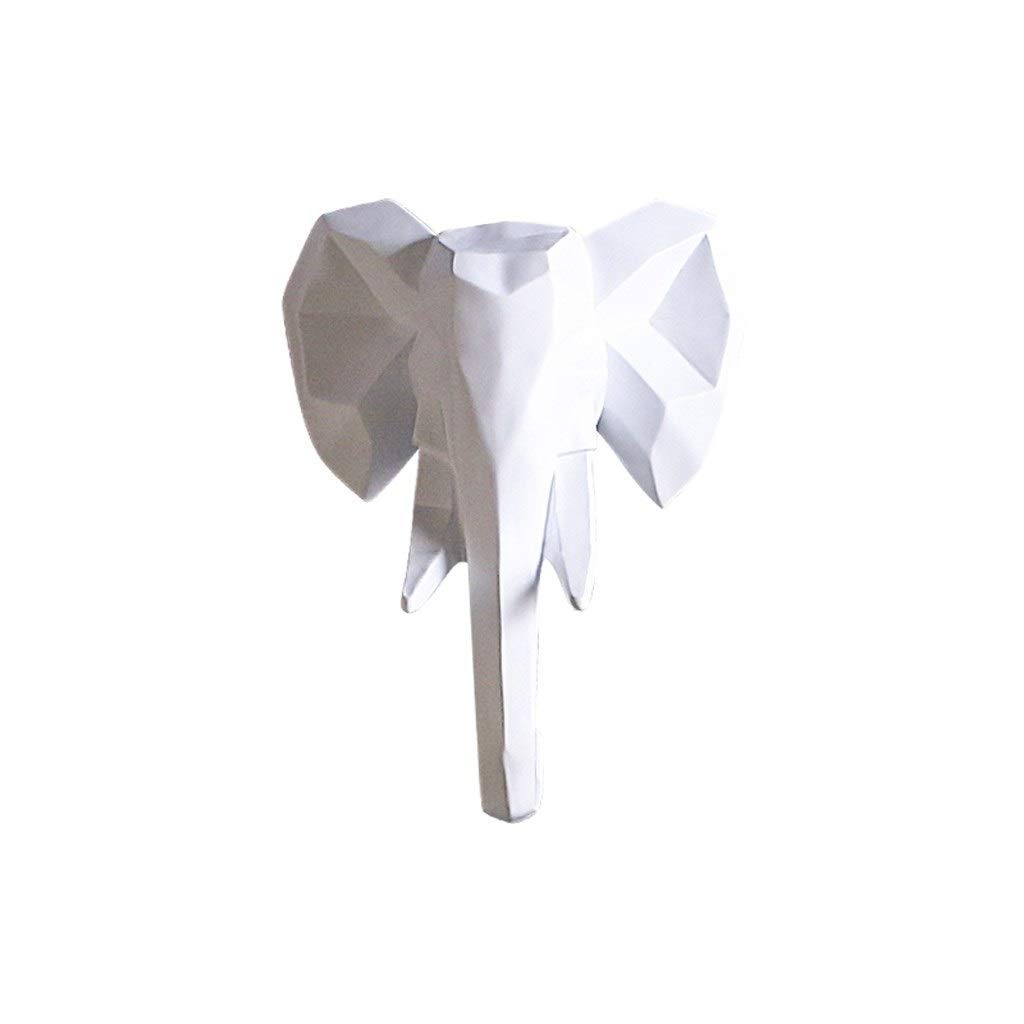 Sculpture tête de cerf blanche pour décoration murale de salon moderne