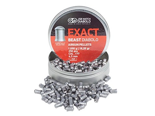JSB Exact Beast Diabolo .177 Cal Pellets, 16.20 Grains, Domed, 250ct